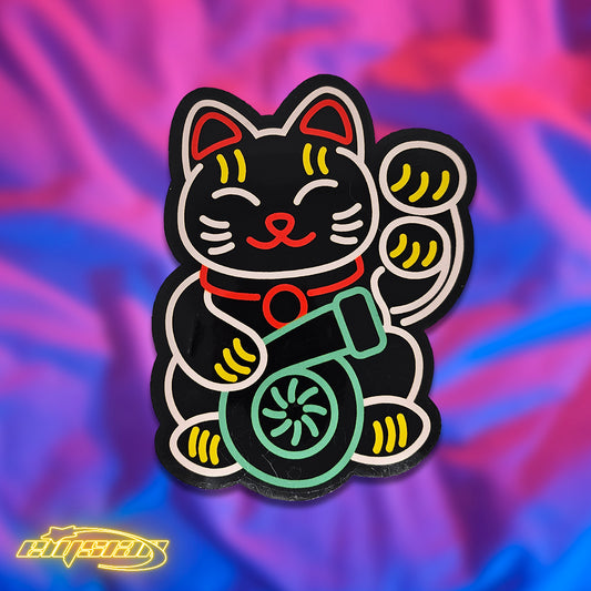 Sticker brillante de :  Gato con Turbo