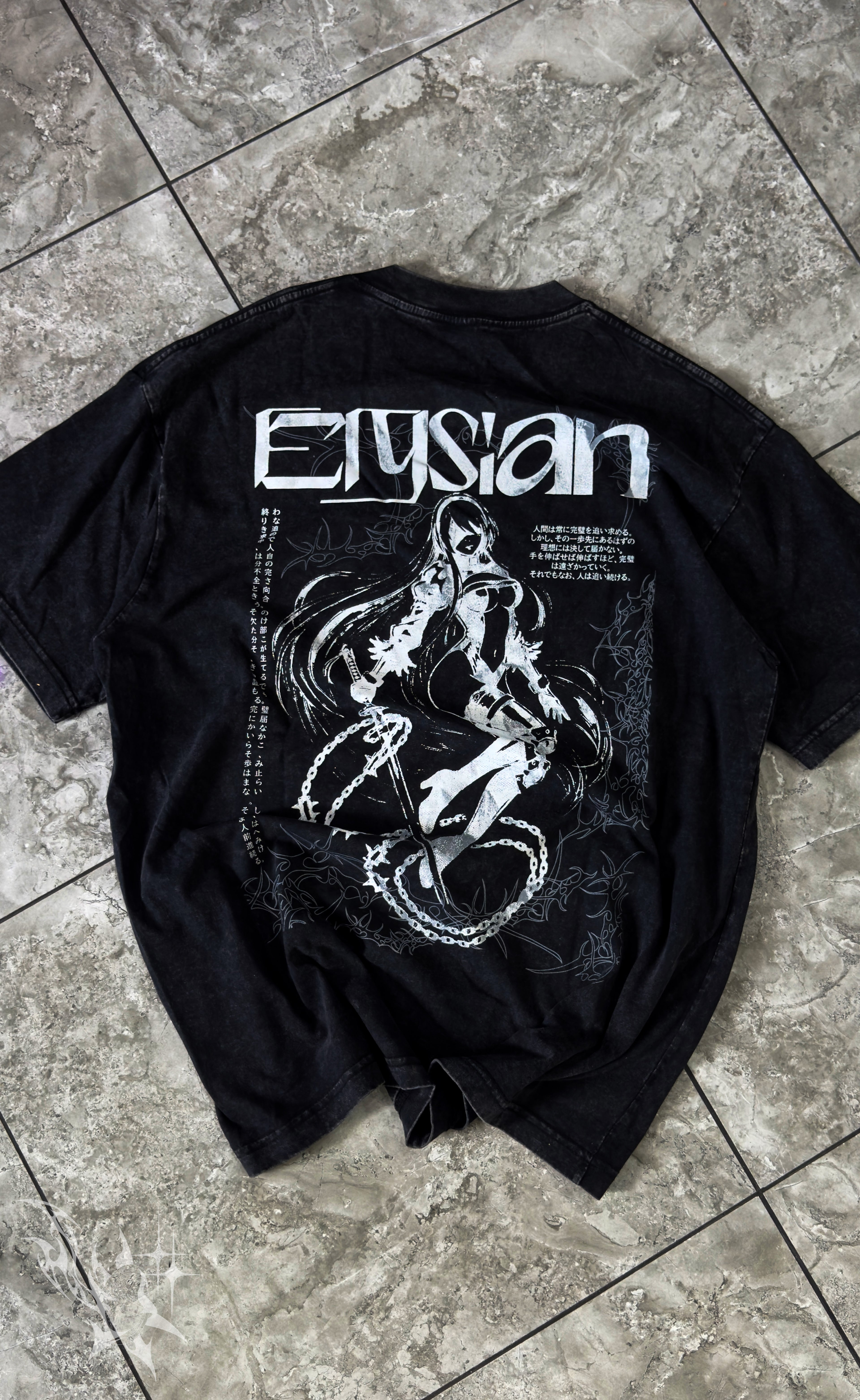 🔥 Camiseta Oversize Acid Wash Nier Automata Collab – Edición Limitada!🔥